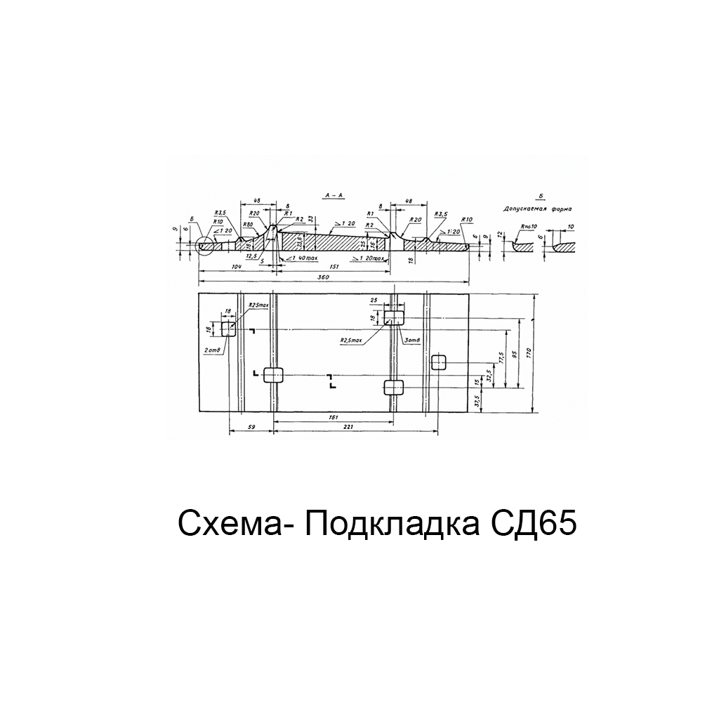 Подкладка СД65, б/у